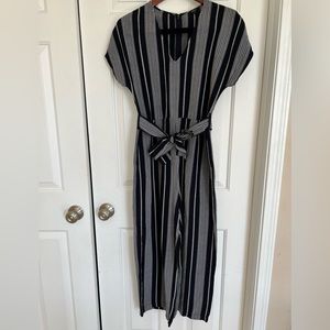 Rails Angela Mediterranean Womens Jumpsuit Small black 55% Linen Pockets